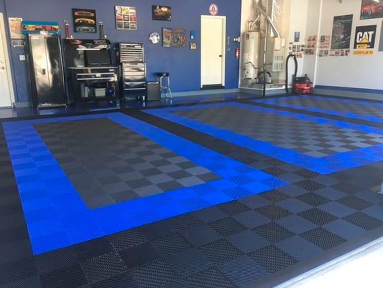Piso para Estética Automotiva Garagem Azul (01 M2)