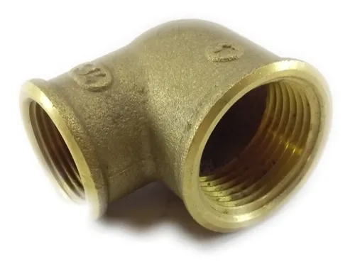 Cotovelo Latão Metal 1 Polegada X 3/4 Rosca Fêmea